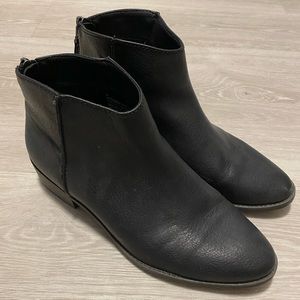 Zip back ankle boots